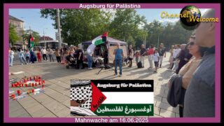 Augsburg für Palästina – Mahnwache am 16.06.2025